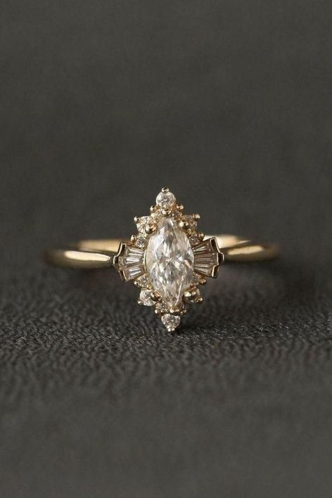 Vintage marquise engagement ring