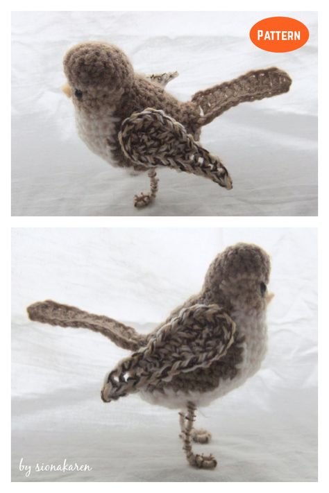 6 Sparrow Bird Crochet Patterns Crochet Sparrow, Sparrow Crochet, Female House Sparrow, Diy Shrug, Aesthetic Crochet Patterns, Bird Crochet, Shrug Crochet, Crochet Patterns Ideas, Crochet Bird Patterns