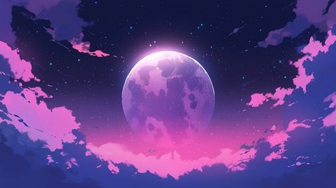 Anime style galaxy background Cloud Illustration, Moon Clouds, Purple Sunset, Galaxy Background, Flyer Maker, Business Card Maker, Poster Maker, Card Banner, Poster Invitation