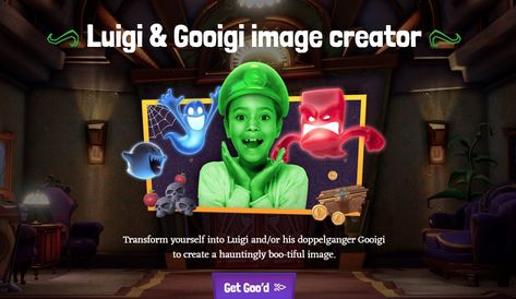 Turn Yourself Into A Luigi's Mansion 3 Portrait With This Online Editor Luigis Mansion 3 Party, Luigis Mansion Birthday Party, Luigi's Haunted Mansion, Luigis Mansion, Luigi Mansion, Mansion Party, Kung Fury, Luigi's Mansion 3, Mario Y Luigi