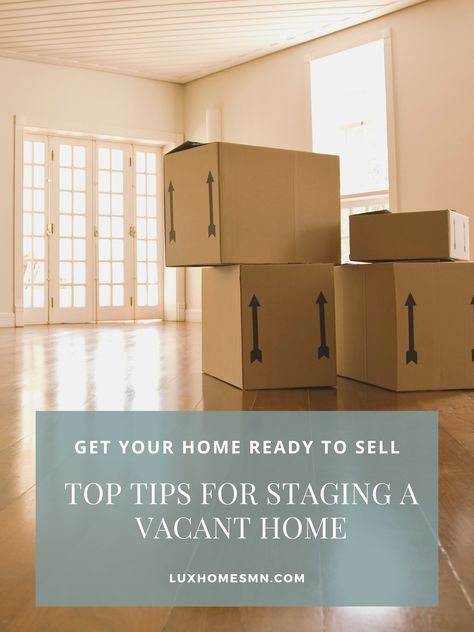 Selling a vacant home requires a little more attention to detail than if you are still living in the home.  Here are the best tips for staging a vacant home from Myra Jensen at BRIX Real Estate. Staging A Vacant House To Sell, Real Estate Staging, Real Estate License, Moving Out, Packing Tips, Top Tips, Staging, To Sell, Real Estate