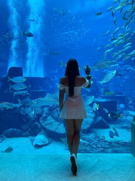 Dubai Aquarium Photography, Photo Ideas In Dubai, Outfits For The Aquarium, Aquarium Photoshoot Photo Ideas, Aquarium Pictures Ideas, Aquarium Photo Ideas, Aquarium Instagram Pictures, Zoo Photo Ideas, Aquarium Poses