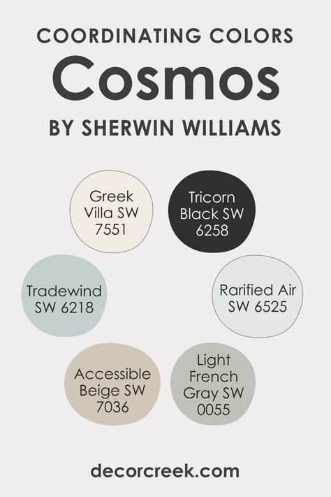 Coordinating Colors of SW 6528 Cosmos Light French Gray Sherwin Williams Coordinating Colors, Greek Villa Sherwin Williams Coordinating Colors, Greek Villa Complimentary Colors, Sw Greek Villa Coordinating Colors, Rarified Air Sherwin Williams, Light French Gray Coordinating Colors, Greek Villa Coordinating Colors, Sw 0055 Light French Gray, Light French Gray