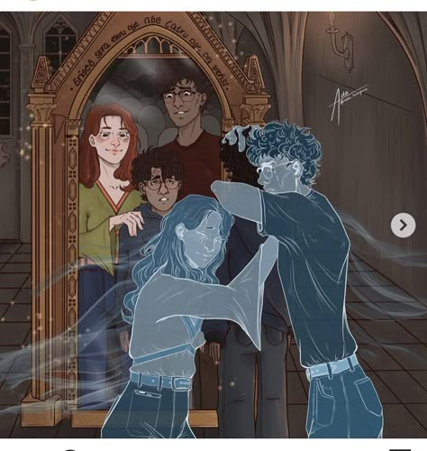 Mirror Of Erised Fan Art, The Mirror Of Erised, Mirror Of Erised, Marauders Fanart, Hp Fanart, Harry Potter Illustrations, Lily Potter, Harry Potter Fanart, Images Harry Potter