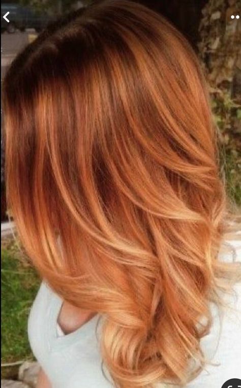 Red Balayage Hair, Red Copper Hair Color, Red Blonde Hair, Red To Blonde, Ginger Hair Color, Copper Hair Color, Strawberry Blonde Hair, Hair Red, Penteado Cabelo Curto