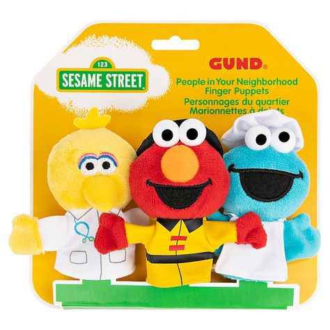 Sesame Street Plush, Street People, Elmo And Cookie Monster, Puppet Toys, Sesame Street Characters, Activity Toys, Big Bird, Finger Puppets, Cookie Monster