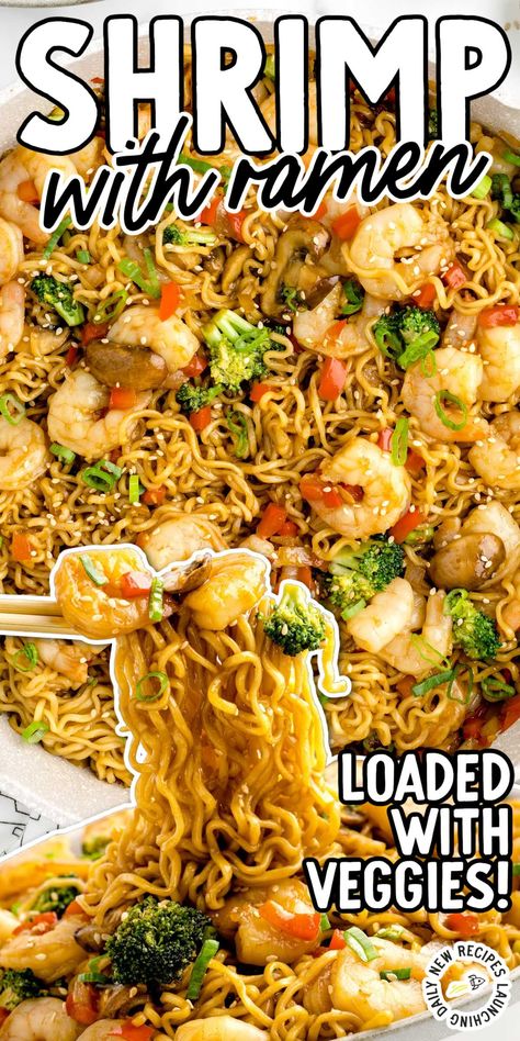 Rame Noodle Recipes, Tomato Ramen Recipe, Ramen With Shrimp And Egg, Shrimp And Ramen, Shrimp Ramen Noodle Recipes, Shrimp Ramen Recipes, Ramen Dinner Recipes, Simple Noodles, Shrimp Noodles Recipes