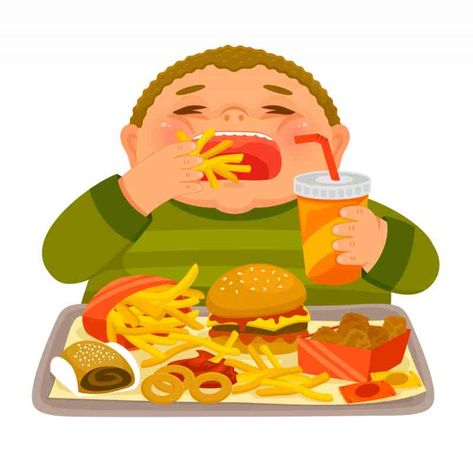 Unhealthy Food Cartoon, Unhealthy Food Pictures, Eating Junk Food, Poor Nutrition, Fruit Picture, Food Cartoon, Eating Fast, Child Rearing, Food Backgrounds