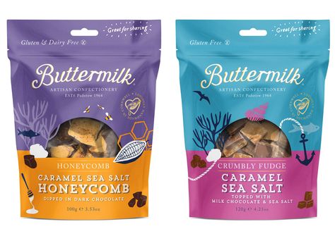 Cornish Confectionery firm Buttermilk introduces new resealable pouches for two fudge flavours Resealable Packaging Design, Resealable Pouch Packaging, Plastic Packaging Design, Standing Pouch, Cereal Packaging, Chip Packaging, Packaging Template Design, Fruit Packaging, Bottle Design Packaging