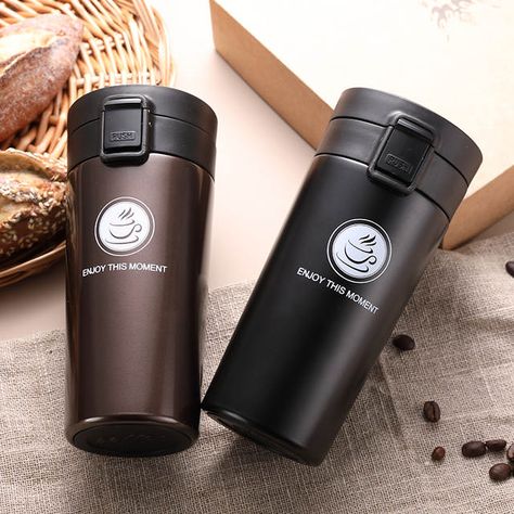 Thermos Coffee Mug, Thermo Mug, Coffee Cup With Lid, Thermos Mug, Trendy Water Bottles, Thermos Flask, Stainless Steel Thermos, Cup With Lid, Diy Coffee