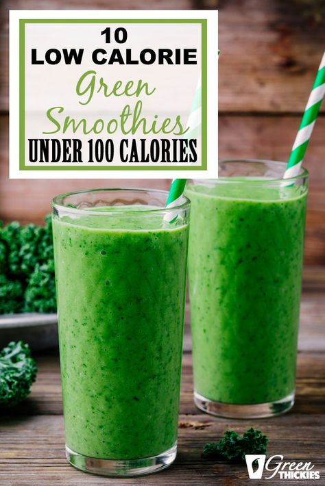 Low Cal Green Smoothie, Low Calorie Smoothie Recipes, Primal Living, Low Calorie Smoothies, Green Shakes, Smoothies Vegan, Veggie Smoothies, Energy Smoothies, Green Detox Smoothie