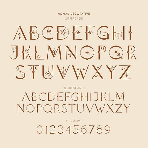 Tarot Font Alphabet, Decorative Serif Font, Boho Font Alphabet, Logo Fonts Alphabet, Boho Typography Fonts, Decorative Fonts Alphabet, Magical Fonts Alphabet, Danish Font, Nice Fonts Alphabet