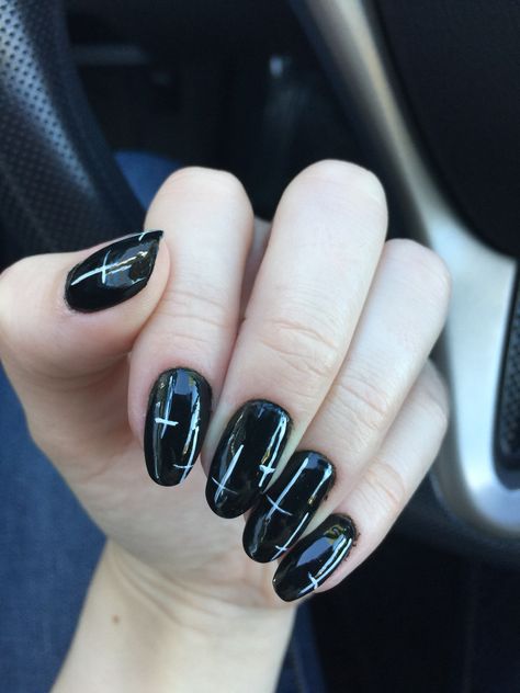 My super-long, super-evil concert nails! Jelly Roll Nail Ideas, Jelly Roll Concert, Nails Concert, Man Bun Undercut, Braid Front Of Hair, Ancient Chinese Hairstyles, Modern Undercut, Concert Nails, Free Hand Designs