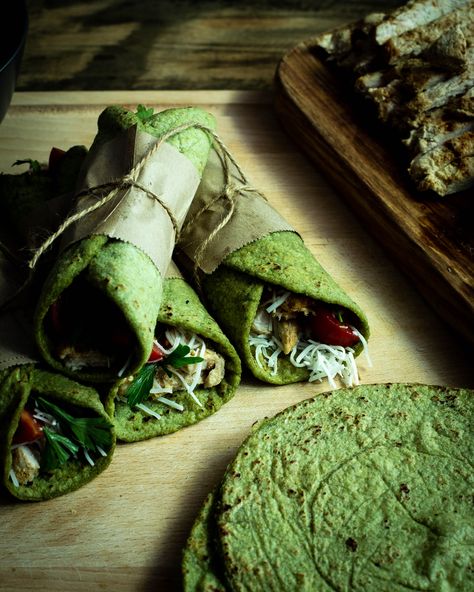 Spinach Oat Wraps with Yogurt Masala Turkey Breast Oat Wraps, Oat Tortillas, Marinated Turkey Breast, Raw Vegan Dinners, Marinated Turkey, Bagel Bread, Spinach Tortilla, Turkey Wraps, Spinach Wraps