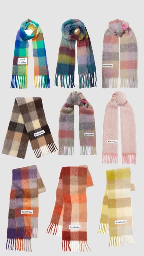 Acne Studios scarfs😍 Ance Studio Scarf, Acme Studio Scarf, Scarf Acne Studios, Acne Studio Scarf, Acne Scarf, Acne Studios Scarf, Scarf Drawing, Acme Studio, Scarf Rack