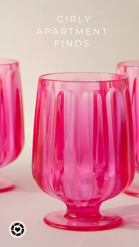 I am obsessed with these acrylic glasses!! So cute for a girls’ night and a first apartment. Even for college houses! I love & is in theme for Barbie !! Follow my shop @AvaSprochi on the @shop.LTK app to shop this post and get my exclusive app-only content! #liketkit #LTKhome #LTKBacktoSchool #LTKFind @shop.ltk https://liketk.it/4fPxI Colored Glass Collection, Cute Glassware, Barbie Apartment, Pink Kitchenware, College Houses, Rainbow Glassware, Cute Wine Glasses, Acrylic Wine Glasses, Colorful Dinnerware