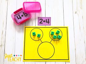 Introducing Addition in Kindergarten with Number Bonds Aba Classroom, Number Bonds Kindergarten, Easy Math Centers, Kindergarten Addition, Division Math, Number Sense Kindergarten, Teaching Addition, Addition Activities, Math Centers Middle School