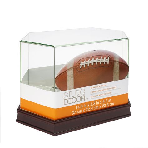 Show off your cherished football, model car or other memorabilia in this glass-enclosed display case. It even has a mirrored bottom to better showcase your collectibles. This case makes a beautiful addition to your home décor. Football Display, Football Displays, Case Studio, Sport Decor, Sports Frames, New Sports Cars, Jaguar Xk, Exotic Sports Cars, Michael Store