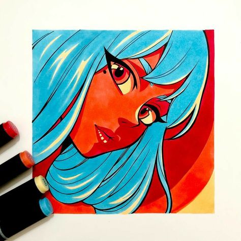 Coloring Markers Drawing, Easy Alcohol Marker Art, Alcohol Marker People Drawings, Pro Marker Art, Alcohol Markers Art Ideas Easy, Alcohol Marker Art Easy, Alcohol Based Markers Art Ideas, Twin Markers Drawing, Copic Marker Art Easy