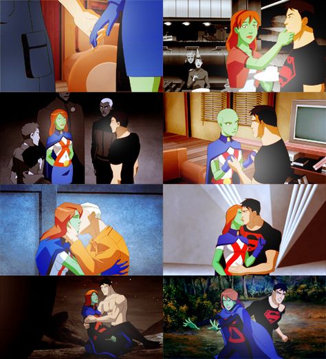 Superboy And Miss Martian, Young Justice Comic, Young Justice Robin, Young Justice League, Megan Young, Dc Couples, Miss Martian, Batman Robin, Cartoons Series