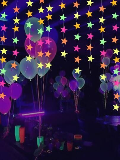 2023 Party Themes, Glow In The Dark Party Ideas For Adults, Glow In The Dark Prom, Glow In The Dark Pool Party Ideas, Glow In The Dark Birthday Party, Neon Glow In The Dark Party Ideas, Small Bday Party Ideas, Rave Theme Party, Euphoria Aesthetic Party