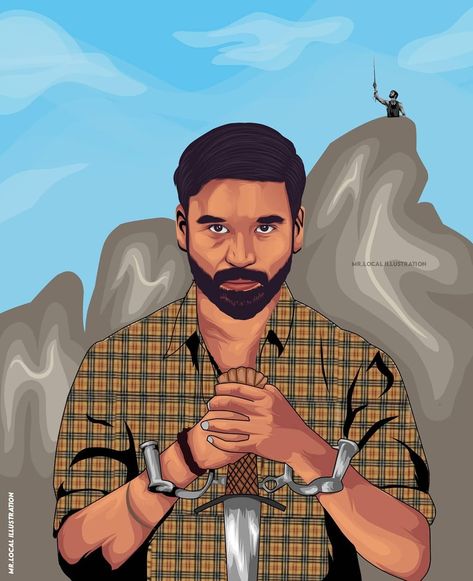 Illustration art | art work | karnan | actor dhanush Dhanush Illustration, Actor Dhanush, Art Art, Art Work, Illustration Art, Male Sketch, Actors, Fictional Characters, Quick Saves