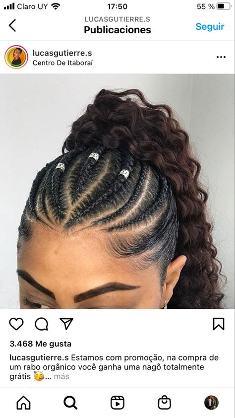 Braided Cornrow Hairstyles With Weave, Hair Braiding Ideas For Black Women, Hair Styles For 11-12, Ponytail Hairstyle Ideas, Cabello Afro Natural, Short Box Braids Hairstyles, Ponytail Hairstyle, Cute Braided Hairstyles, Braided Cornrow Hairstyles