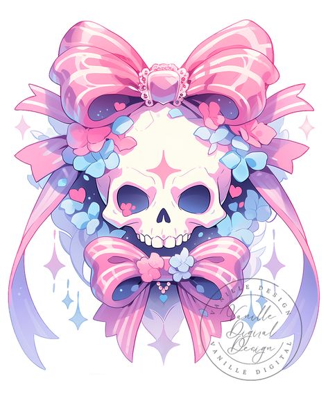 Goth Pastel Aesthetic, Creepy Cute Drawings, Pastel Gore Art, Goth Sayings, Pastel Goth Tattoo, Pastel Vampire, Skull Clip Art, Pastel Gore, Girly Goth