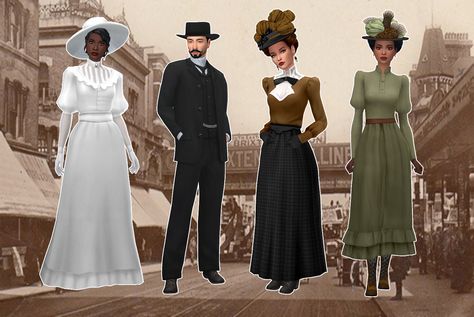 Colonial Sims 4 Cc, Edwardian Sims 4 Cc, Sims 4 1900s Cc, Sims 4 Edwardian Cc, Sims 4 1890 Cc, Sims 4 Victorian Cc, Edwardian Skirt, Sims 4 Decades Challenge, Sims 4 Dresses