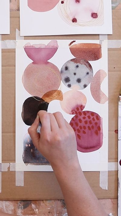 Abstract Watercolor Tutorial, Akvarel Illustration, Paint Wall, Soyut Sanat Tabloları, Seni Cat Air, Watercolor Art Lessons, Lukisan Cat Air, Diy Paint, Watercolour Tutorials