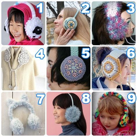 10 Crochet Ear Muffs – Free Crochet Pattern Round up – Meladora's Creations Crochet Ear Muffs, Ear Muffs, Crochet Round, Earmuffs, Round Up, Crochet Accessories, Free Crochet Pattern, Free Crochet, Crochet Projects