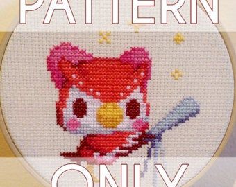 Geeky Cross Stitch, Animal Crossing Fan Art, Art Perle, Stitch Ideas, Pixel Pattern, Animal Crossing Qr, 자수 디자인, A Cross, Embroidery Inspiration