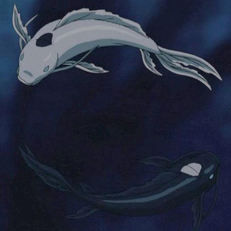 Tui and La: Yin and Yang: Ocean and Moon Animals From Avatar, Tui And La, Yin And Yang, Avatar The Last Airbender, The Last Airbender, Yin Yang, Koi, Avatar, Fish