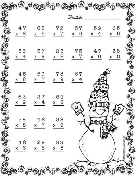 Lots of 2-digit multiplication with regrouping practice! Multiplication With Regrouping, Christmas Multiplication Worksheets, Two Digit Multiplication, Double Digit Multiplication, Christmas Multiplication, Free Multiplication Worksheets, Christmas Math Worksheets, Dj Inkers, Become Financially Independent