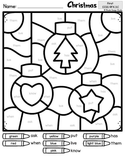 Add some holiday magic to your reading activities with Christmas color by sight word worksheets! They’re a creative way to boost sight word recognition in a festive setting. Save this pin to access holiday-themed coloring pages anytime. Kindergarten Worksheets Christmas, Christmas Activities Worksheets, Color By Sight Word Free Printables, Sight Word Coloring Pages Free, Christmas Sight Word Activities, Christmas Worksheets Kindergarten, Coloring Worksheets For Kindergarten, Color By Sight Word, Syllable Types