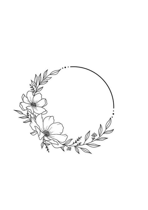 Floral Circle Tattoo, Front Page Design, Frida Art, Floral Border Design, Pola Sulam, Hand Embroidery Art, Flower Embroidery Designs, Pen Art, Hand Embroidery Patterns