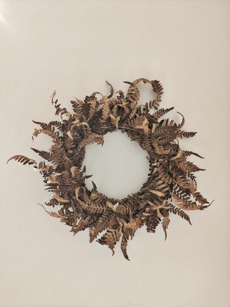 Dry Wreath, Nature Wreaths, Spooky Porch, Modern Wreaths, Dried Fern, Dried Floral Wreaths, Dried Arrangements, Dried Wreath, Minimalist Christmas Decor