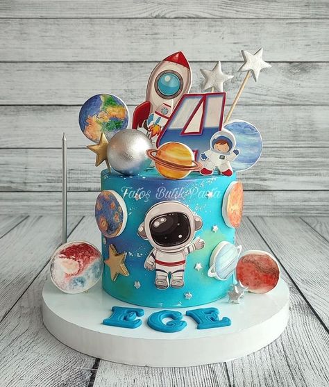 Universe Cake, Cake Designs For Kids, Galaxy Cake, Decoration For Ganpati, Football Cake, Baby Boy Cakes, Cake Decorating Frosting, Space Party, Cakes For Boys