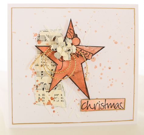 Mixed Media Christmas Cards, Jofy Stamps, Paper Artsy, Paint Stencils, Folding Origami, Christmas Door Wreaths, Homemade Christmas Cards, Christmas Card Crafts, Card Files