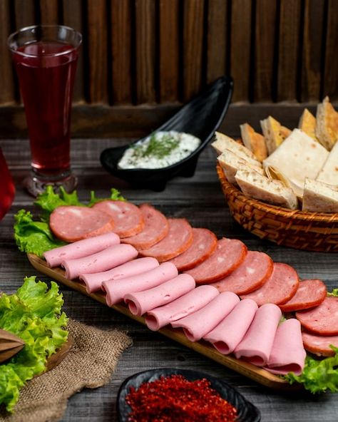 Free photo salami platter with pepperoni... | Free Photo #Freepik #freephoto #salami #ham #appetizer #platter Salami Platter, Appetizer Platter, Free Photo, Free Photos, Appetizer, Meat, Fish, Stock Photos