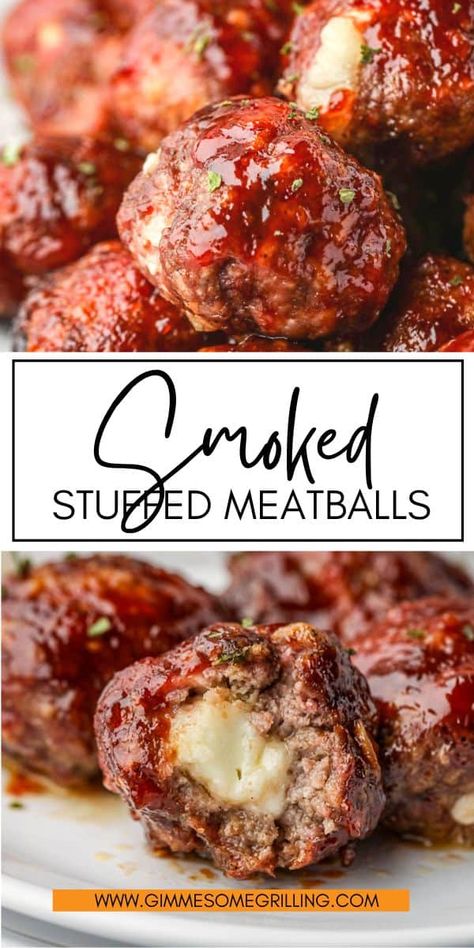 Mostly Meat Meals, Easy Grilled Meat Recipes, Foods To Cook On The Grill, Meatballs On Smoker, Quick Smoked Meat Recipes, Meatballs On The Grill, Grill Food Recipes, Dinner Ideas On The Smoker, Easy Smoked Dinner Ideas