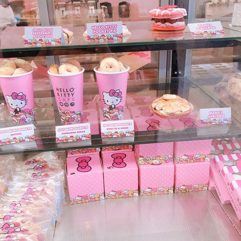 hello kitty cafe coffee dessert bakery pink cute aesthetic Cafe Hello Kitty, Pink Cute Aesthetic, Dessert Bakery, Pink Cafe, Matcha Cookies, Hello Kitty House, Kitty Cafe, Perfume Bottle Design, Hello Kitty Themes