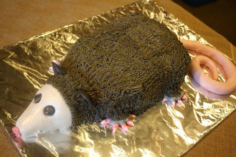 Opossum Birthday Cake, Hillbilly Theme Party, Hillbilly Food Ideas, Opossum Cake, Possum Cake, Opossum Birthday, Hillbilly Halloween, Hillbilly Christmas, Hillbilly Wedding