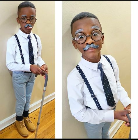 100 days of school. Kid grandpa. Boy grandpa. 100th day of school. 100th Day Of School Dress Up For Boys, 100 Days Of School Old Man, 100th Day Of School Dress Up, 100 Days Of School Dress Up, Dress Up For Boys, Grandpa Outfit, Easy Costume, Diy Balloon Decorations, Diy Balloon