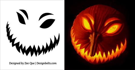 Scary Pumpkin Carving Patterns, Pumpkin Carving Patterns Free, Pumpkin Carving Stencils Free, Pumpkin Stencils Free, Scary Pumpkin Faces, Halloween Pumpkin Stencils, Pumpkin Carving Stencils, Stencils For Kids, Scary Halloween Pumpkins