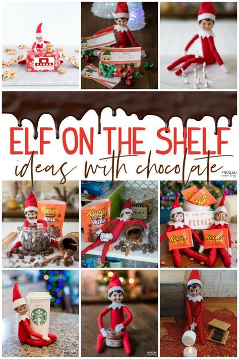 Enjoy these Elf on the Shelf Chocolate Ideas. You have a Christmas Elf theme! Such an easy Elf on the Shelf Hershey Kiss idea that even a dad could do it! Elf looks like a giant chocolate kiss. This and more Elf on a Shelf ideas with chocolate. New Elf on the Shelf stuff, new Elf ideas daily plus free Elf on the Shelf printables. #FrugalCouponLiving #ElfontheShelf #ElfontheShelfIdeas #ElfIdeas #funnyelfideas #funnyelfontheshelf Elf With Hot Chocolate, Elf On The Shelf Ideas With Chocolate Chips, Elf On The Shelf Ideas Hershey Kisses, Elf On The Shelf Chocolate Chips, Elf On The Shelf Ideas With Candy, Elf On The Shelf Hershey Kiss Ideas, Elf On The Shelf Hershey Kisses, Elf On The Shelf Hot Chocolate, Elf On The Shelf Chocolate