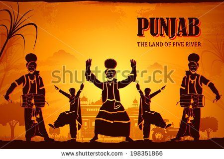 illustration depicting the culture of Punjab, India Culture Of Punjab, Punjab Festivals, Punjab Culture, Vande Mataram, Punjabi Cuisine, India Poster, Punjabi Culture, Grill Party, Dance Images