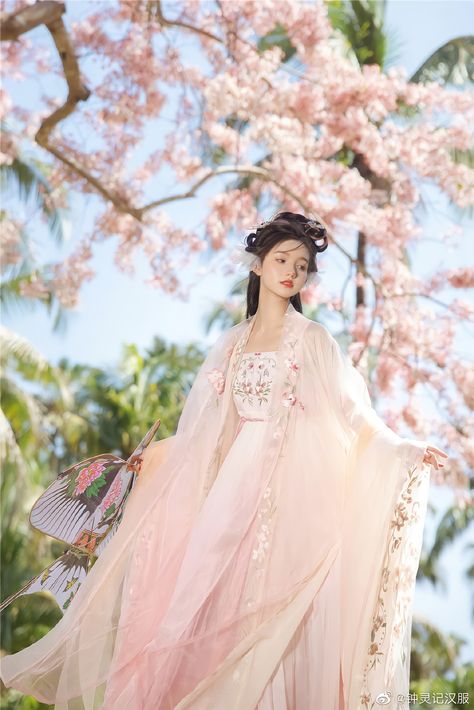 Japan Traditional Clothes, Chinese Hanfu Princesses, Hanfu Aesthetic, Hanfu Princess, Traditional Asian Dress, Eastern Dresses, Chinese Clothes, Ancient Chinese Dress, Chinese Aesthetic