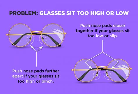 Slipping and Sliding? How to Adjust Your Glasses at Home - EZOnTheEyes Diy Glasses, Glasses Inspo, Face Jewelry, Plastic Glasses, Face Jewellery, Flat Nose, Metal Glasses, Cool Sunglasses, Glasses Online