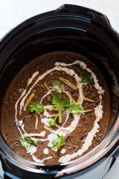 Dal Makhni Recipe, Slow Cooker Dal, Channa Recipe, Dal Makhani Recipe, Dal Makhani, Dried Lentils, Slow Cooker Vegetarian, Dal Recipe, Instant Pot Pressure Cooker